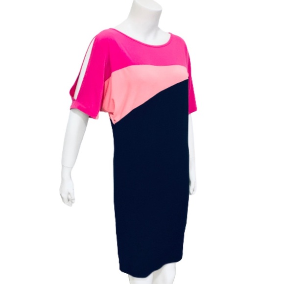 J.B.S. Dresses & Skirts - JBS | Color Block Split Sleeve Midi Dress Small